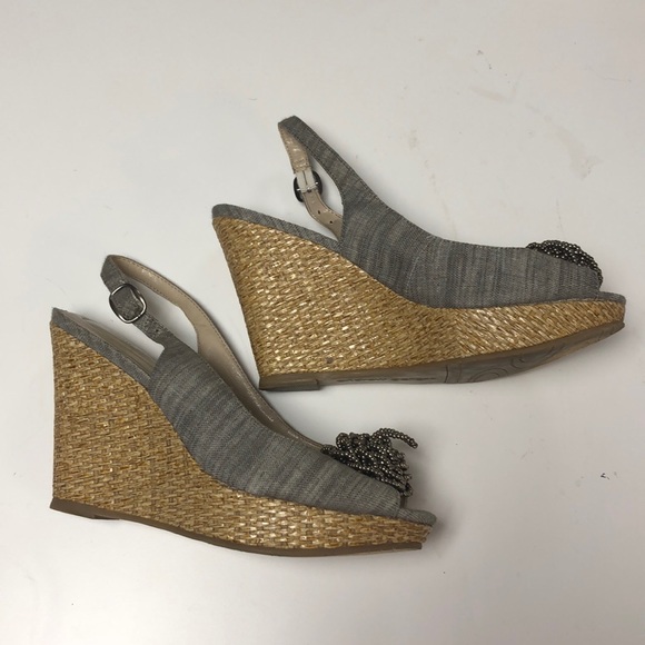 Andrew Geller “May” platform wedge sandels - Picture 2 of 6